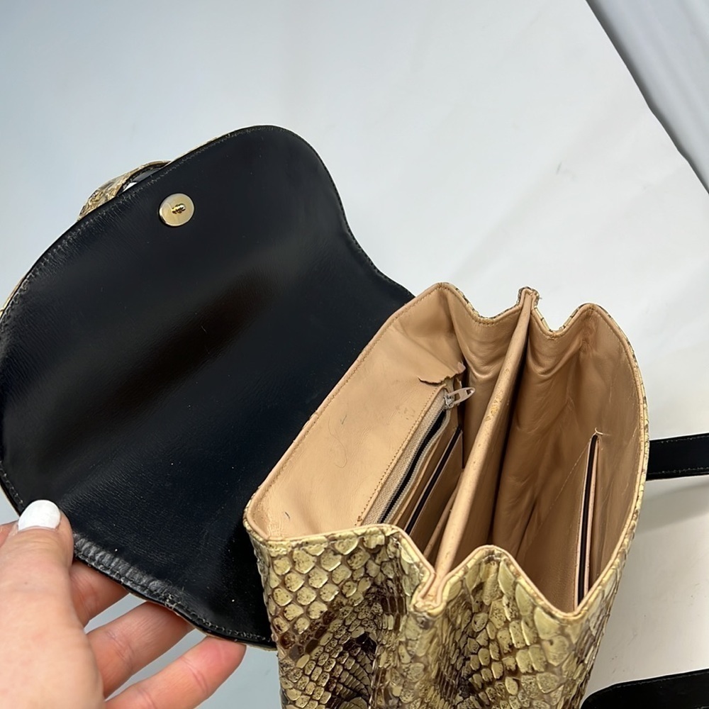 Vintage Bellestone Python Snakeskin Double Handle… - image 8